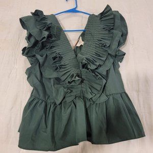 Dark Green Entro Blouse